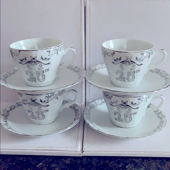 Lady Angela 25 th anniversary coffee cups&sausers - Picture 1 of 8